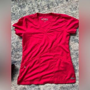 Greys Anatomy Fuchsia scrub top SMALL